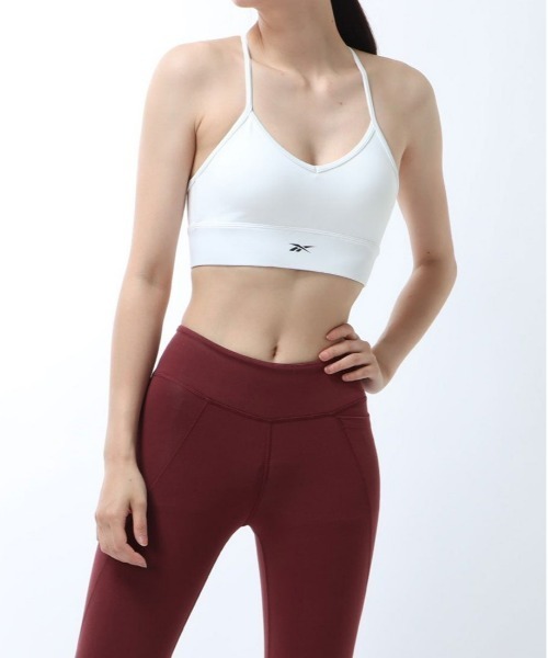 Reebok(リーボック)の「ワークアウト レディ スポーツブラ / Workout Ready Sports Bra(スポーツブラ・レディース・ブラック/ピンク/ブルー/ネイビー/ホワイト/ライトブルー/トップグレー・SMALL/MEDIUM/LARGE/X-LARGE/XX-LARGE/X-SMALL)」の2枚目の写真