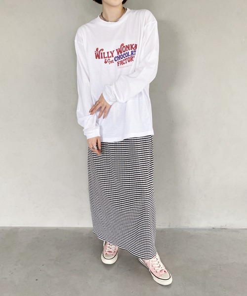 チャーリーとチョコレート工場/WillyWonka/Wonka/ビッグシルエットロンT/ロゴ/映画（Tシャツ/カットソー）｜キャラチョイ（キャラチョイ）