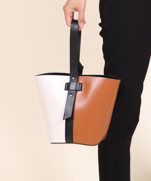 【セール】【ROBERTA GANDOLFI】イタリア製 カーフスキンバイカラートランスフォームトートバッグ（トートバッグ）｜UNITED BASE（ユナイテッドベース）