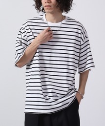 Multi-border short-sleeved T-shirt / マルチボーダー半袖Tシャツ unisex
