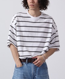 Multi-border short-sleeved T-shirt / マルチボーダー半袖Tシャツ unisex