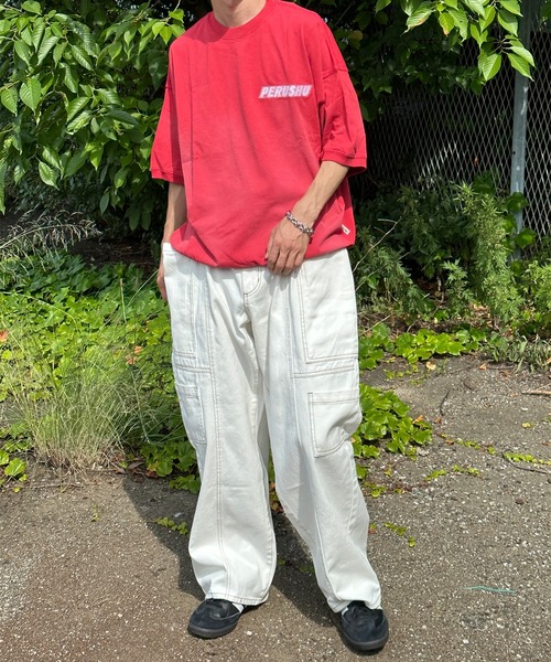 Perushu（ペルーシュ）の「デザインビッグポケットカラーデニム（デニムパンツ・メンズ・ブルー/オフホワイト/ピンク・MEDIUM/LARGE/SMALL）」の12枚目の写真