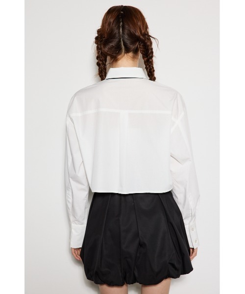 rienda（リエンダ）の「クロップドタイブラウス（シャツ/ブラウス・レディース・マルチ/ライトブルー/ライトグリーン/ホワイト・FREE）」の16枚目の写真