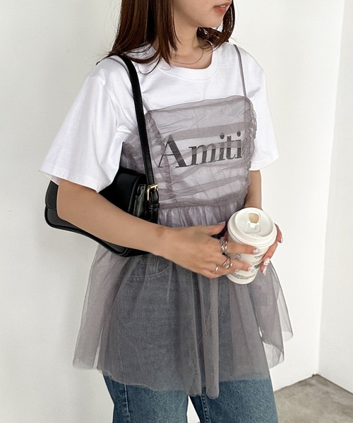 Lanan ラナン　フラワーリボンチュールトップス TOPS （トップス） | lanan(ラナン)