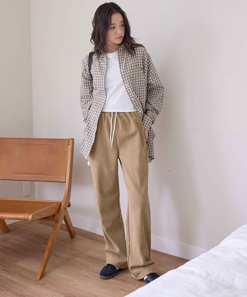 セール】【選べる2丈】裏起毛コーデュロイワイドパンツ（その他パンツ