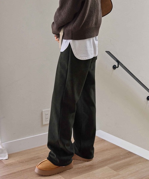 選べる2丈】裏起毛コーデュロイワイドパンツ（その他パンツ）｜CHAN ME