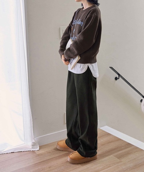 選べる2丈】裏起毛コーデュロイワイドパンツ（その他パンツ）｜CHAN ME