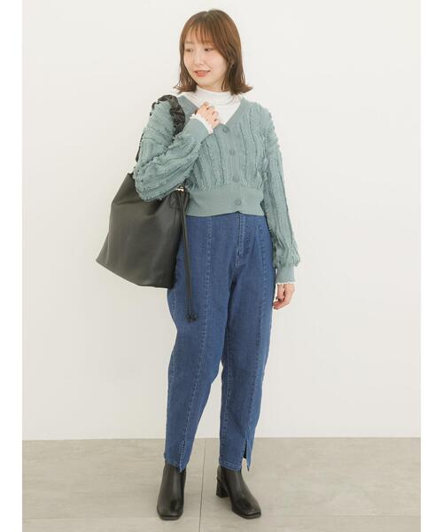 Te chichi TERRASSE（テチチテラス）の「デニムセンタースリットパンツ（デニムパンツ・レディース・ブルー/ネイビー・M/L）」の11枚目の写真