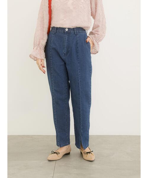 Te chichi TERRASSE（テチチテラス）の「デニムセンタースリットパンツ（デニムパンツ・レディース・ブルー/ネイビー・M/L）」の16枚目の写真