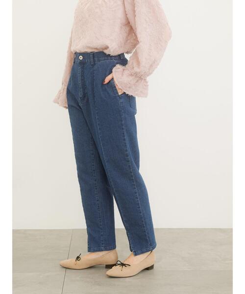 Te chichi TERRASSE（テチチテラス）の「デニムセンタースリットパンツ（デニムパンツ・レディース・ブルー/ネイビー・M/L）」の18枚目の写真