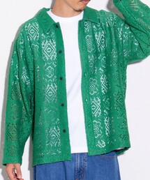 GLOSTER | 【ユニセックス】スクエアレースシアーシャツ(シャツ/ブラウス)