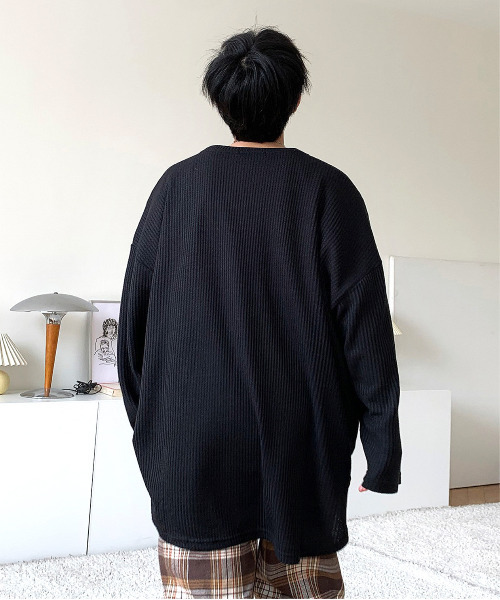 【セール】【neos -addictive design-】ルーズシルエット クルーネック ワッフル ロングスリーブ Tシャツ（Tシャツ/カットソー）｜neos（ネオス） mdprevattcaulkingandwaterproofing.com