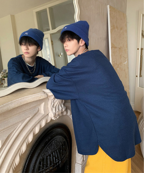 【セール】【neos -addictive design-】ルーズシルエット クルーネック ワッフル ロングスリーブ Tシャツ（Tシャツ/カットソー）｜neos（ネオス） mdprevattcaulkingandwaterproofing.com