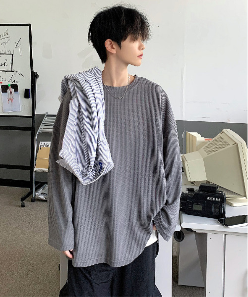 【セール】【neos -addictive design-】ルーズシルエット クルーネック ワッフル ロングスリーブ Tシャツ（Tシャツ/カットソー）｜neos（ネオス） mdprevattcaulkingandwaterproofing.com