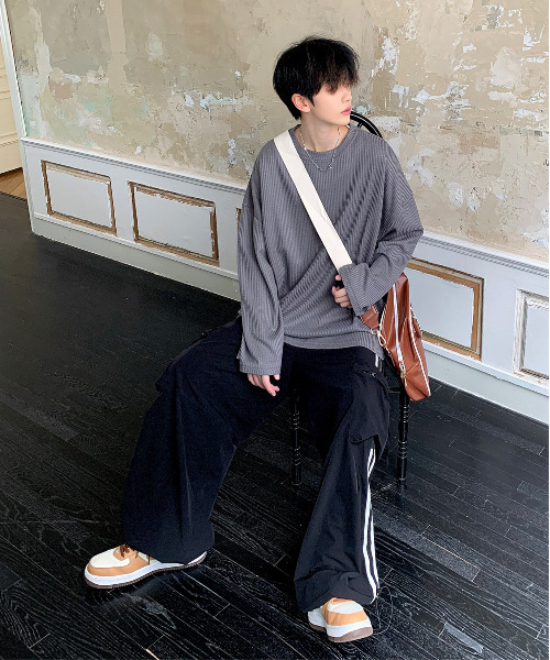 【セール】【neos -addictive design-】ルーズシルエット クルーネック ワッフル ロングスリーブ Tシャツ（Tシャツ/カットソー）｜neos（ネオス） mdprevattcaulkingandwaterproofing.com