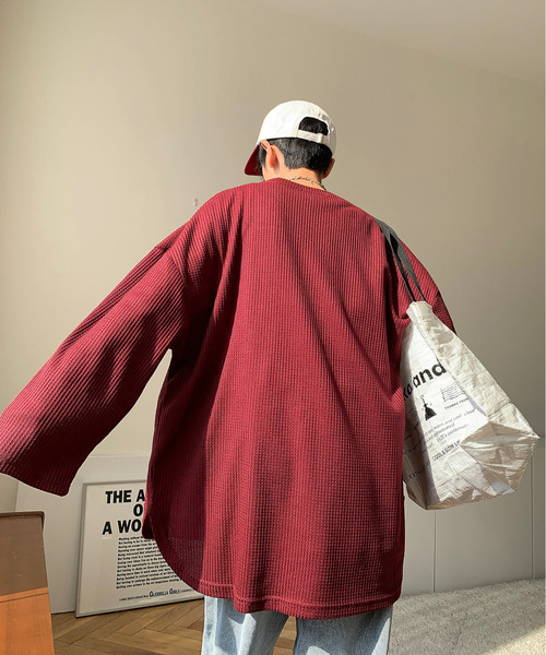 【セール】【neos -addictive design-】ルーズシルエット クルーネック ワッフル ロングスリーブ Tシャツ（Tシャツ/カットソー）｜neos（ネオス） mdprevattcaulkingandwaterproofing.com