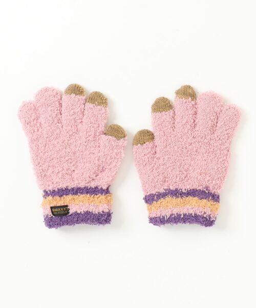 BIG FIELD（ビッグフィールド）の「スマホ対応てぶくろ/kids（手袋・キッズ・チャコール/ピンク/ブルー/アイボリー/マスタード・S/M）」の5枚目の写真