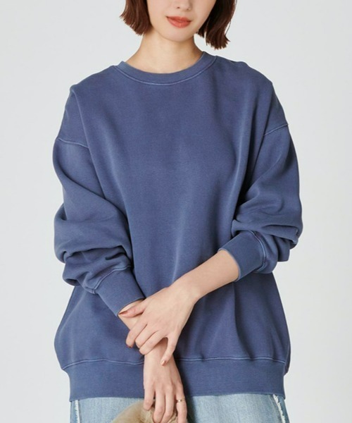 BACK NUMBER（バックナンバー）の「【BACK NUMBER】【エアリースウェット】製品染めスウェット（スウェット・レディース・ダークグレー/レッド/キナリ/イエロー/ブルー・M/L）」の4枚目の写真