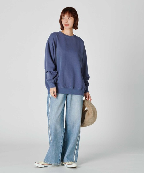 BACK NUMBER（バックナンバー）の「【BACK NUMBER】【エアリースウェット】製品染めスウェット（スウェット・レディース・ダークグレー/レッド/キナリ/イエロー/ブルー・M/L）」の11枚目の写真