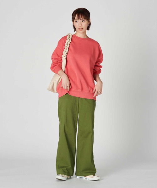 BACK NUMBER（バックナンバー）の「【BACK NUMBER】【エアリースウェット】製品染めスウェット（スウェット・レディース・ダークグレー/レッド/キナリ/イエロー/ブルー・M/L）」の15枚目の写真