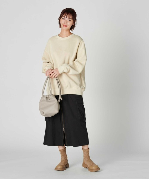 BACK NUMBER（バックナンバー）の「【BACK NUMBER】【エアリースウェット】製品染めスウェット（スウェット・レディース・ダークグレー/レッド/キナリ/イエロー/ブルー・M/L）」の7枚目の写真