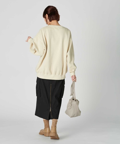 BACK NUMBER（バックナンバー）の「【BACK NUMBER】【エアリースウェット】製品染めスウェット（スウェット・レディース・ダークグレー/レッド/キナリ/イエロー/ブルー・M/L）」の8枚目の写真