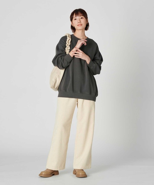 BACK NUMBER（バックナンバー）の「【BACK NUMBER】【エアリースウェット】製品染めスウェット（スウェット・レディース・ダークグレー/レッド/キナリ/イエロー/ブルー・M/L）」の9枚目の写真