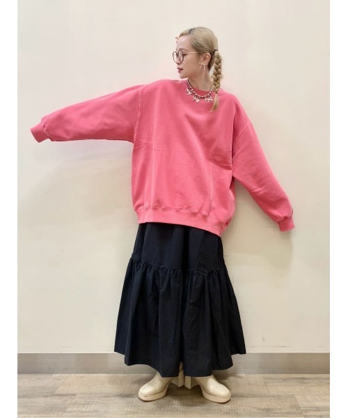 BACK NUMBER（バックナンバー）の「【BACK NUMBER】【エアリースウェット】製品染めスウェット（スウェット・レディース・ダークグレー/レッド/キナリ/イエロー/ブルー・M/L）」の21枚目の写真