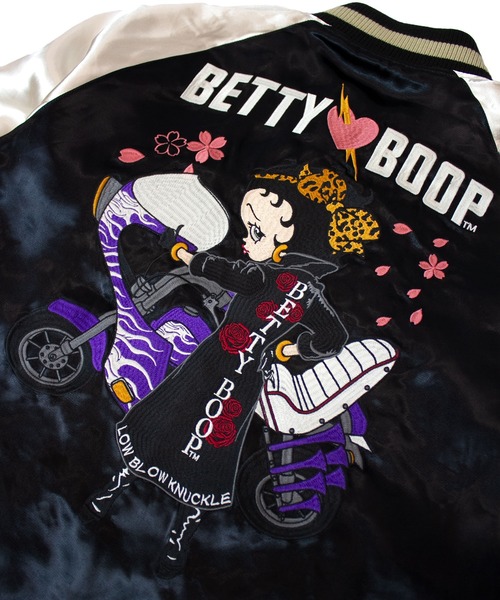 BETTY BOOP(ベティ・ブープ)の「BB-ヤンキーBetty リバーシブルスカジャン(スカジャン・メンズ・ブラック・L/XL/M)」の7枚目の写真