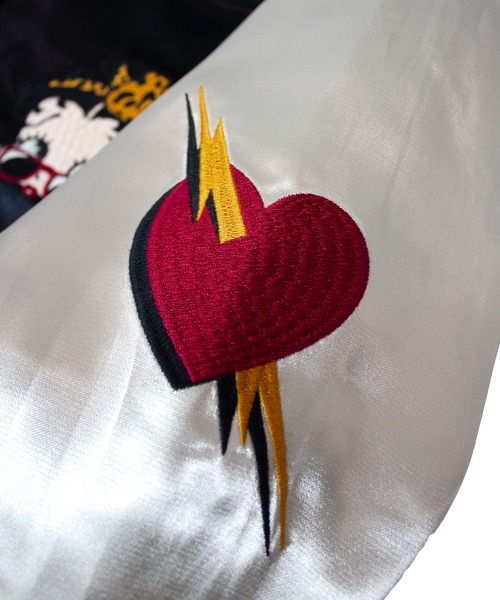 BETTY BOOP(ベティ・ブープ)の「BB-ヤンキーBetty リバーシブルスカジャン(スカジャン・メンズ・ブラック・L/XL/M)」の11枚目の写真