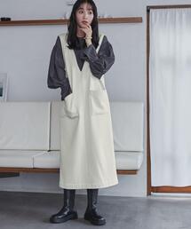 coen | REVERSEWARMジャンパースカート（WEB限定カラー）(ジャンパースカート)
