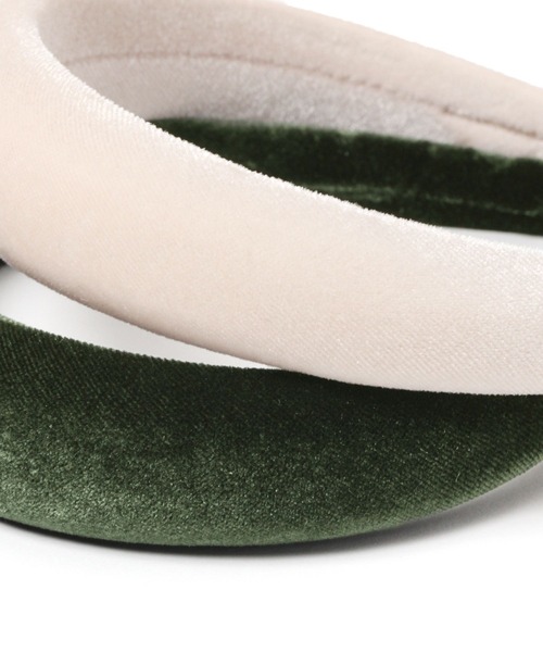 tiny tiny（ティニーティニー）の「ベロアカチューシャ[tiny tiny(ティニーティニー)]（カチューシャ・レディース・ブラック/アイボリー/グリーン・0）」の4枚目の写真