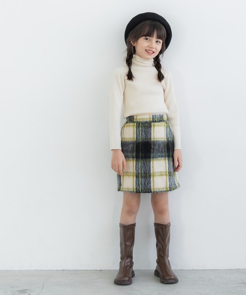 coca(coca)(コカ)の「【WEB限定セール】キッズ 親子お揃いシャギーチェック柄スカート(スカート・キッズ・B/A・120/140/130/110)」の8枚目の写真