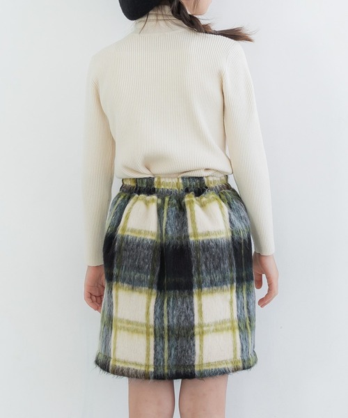 coca(coca)(コカ)の「【WEB限定セール】キッズ 親子お揃いシャギーチェック柄スカート(スカート・キッズ・B/A・120/140/130/110)」の9枚目の写真