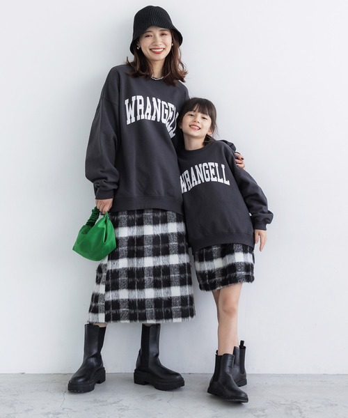 coca(coca)(コカ)の「【WEB限定セール】キッズ 親子お揃いシャギーチェック柄スカート(スカート・キッズ・B/A・120/140/130/110)」の7枚目の写真