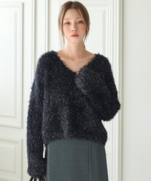 フェイクファーTシャツ　ニット ZARA フェイクファー ニットTシャツ - メルカリ