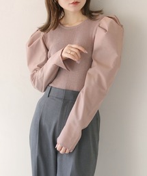 CLEIO | 【CLEIO】袖切替えパフスリーブニット(ニット/セーター)
