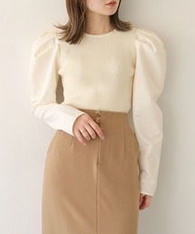 CLEIO | 【CLEIO】袖切替えパフスリーブニット(ニット/セーター)