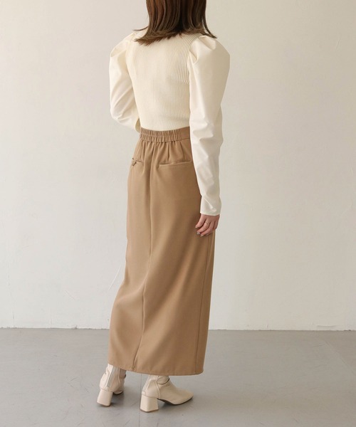 CLEIO（クレイオ）の「【CLEIO】袖切替えパフスリーブニット（ニット/セーター・レディース・ピンク/アイボリー/サックスブルー系・FREE）」の17枚目の写真