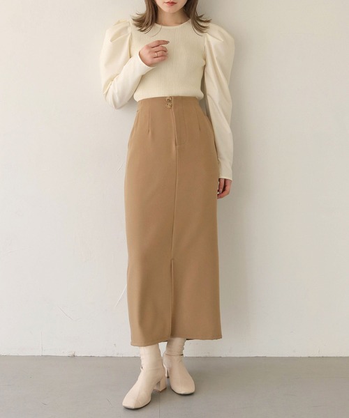 CLEIO（クレイオ）の「【CLEIO】袖切替えパフスリーブニット（ニット/セーター・レディース・ピンク/アイボリー/サックスブルー系・FREE）」の11枚目の写真