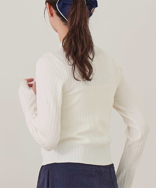 miette(ミエット)の「ランダムリブダブルジップカーディガン(カーディガン/ボレロ・レディース・ブラック/オフホワイト/オレンジ/ブルー・FREE)」の18枚目の写真