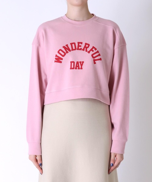 Three Four Time（ｽﾘｰﾌｫｰﾀｲﾑ）の「ロゴプリントショートスエット（スウェット・レディース・ピンク/ベージュ系その他・FREE）」の3枚目の写真