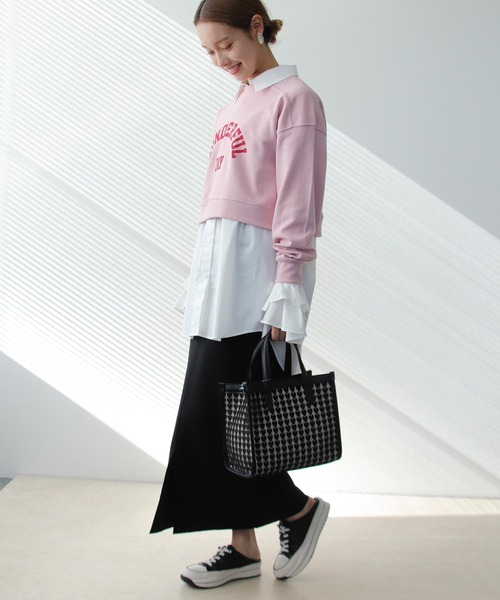 Three Four Time（ｽﾘｰﾌｫｰﾀｲﾑ）の「ロゴプリントショートスエット（スウェット・レディース・ピンク/ベージュ系その他・FREE）」の14枚目の写真