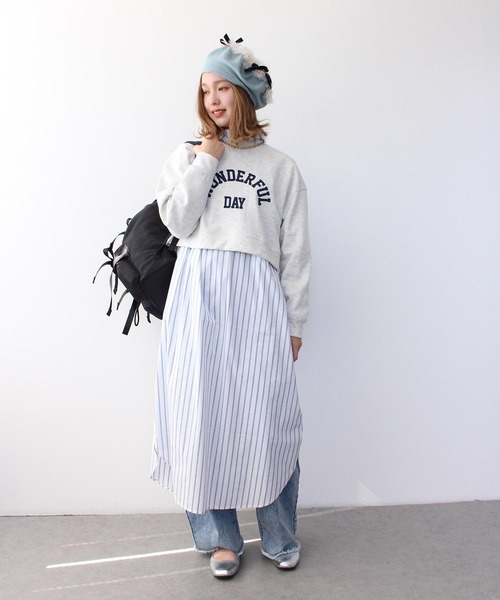 Three Four Time（ｽﾘｰﾌｫｰﾀｲﾑ）の「ロゴプリントショートスエット（スウェット・レディース・ピンク/ベージュ系その他・FREE）」の15枚目の写真