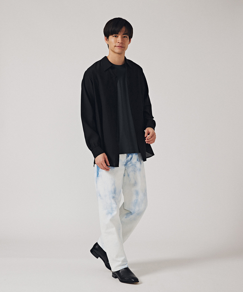 EDIFICE LA BOUCLE（エディフィスラブークル）の「【LA BOUCLE / ラブークル】5ポケット デニム (ホワイトランダムブリーチ)（デニムパンツ・メンズ・ホワイト×ホワイト・1/2）」の4枚目の写真