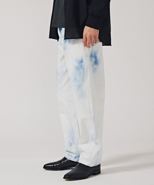 EDIFICE LA BOUCLE（エディフィスラブークル）の「【LA BOUCLE / ラブークル】5ポケット デニム (ホワイトランダムブリーチ)（デニムパンツ・メンズ・ホワイト×ホワイト・1/2）」の5枚目の写真