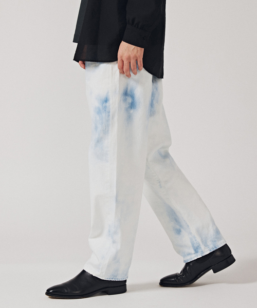 EDIFICE LA BOUCLE（エディフィスラブークル）の「【LA BOUCLE / ラブークル】5ポケット デニム (ホワイトランダムブリーチ)（デニムパンツ・メンズ・ホワイト×ホワイト・1/2）」の6枚目の写真