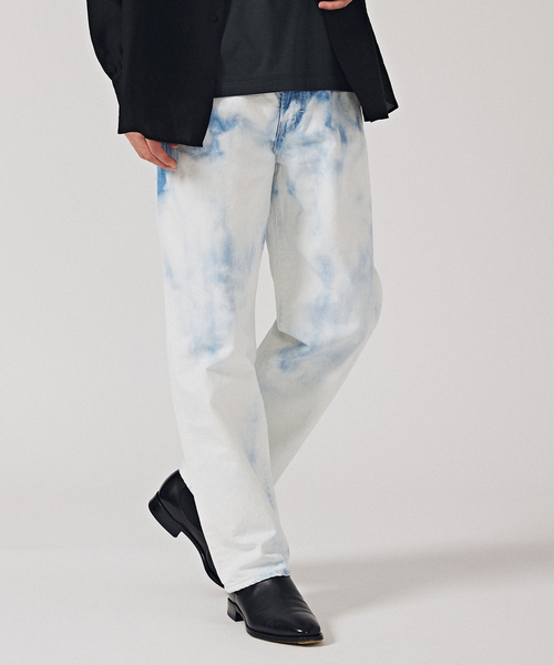 EDIFICE LA BOUCLE（エディフィスラブークル）の「【LA BOUCLE / ラブークル】5ポケット デニム (ホワイトランダムブリーチ)（デニムパンツ・メンズ・ホワイト×ホワイト・1/2）」の9枚目の写真