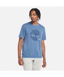 Timberland | メンズ 半袖 ガーメント ダイ ロゴ グラフィック Tシャツ(Tシャツ/カットソー)