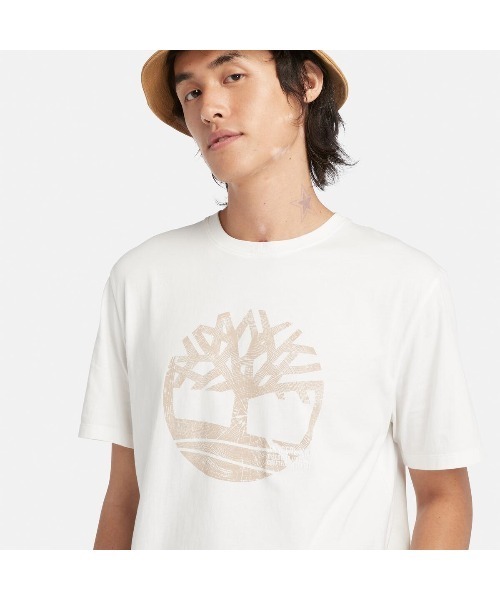 【Timberland】半袖 ロゴ Tシャツ グリーン / 送料無料 セール】メンズ 半袖 スローガン ロゴ Tシャツ（Tシャツ